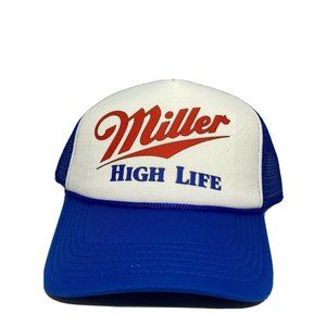 Miller High Life Beer Trucker Hat Mesh Cap Snapback Hat Adjustable Vinta…
